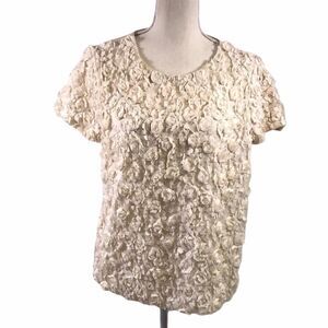Weston Wear Anthropologie Flower Lace Blouse SizeS